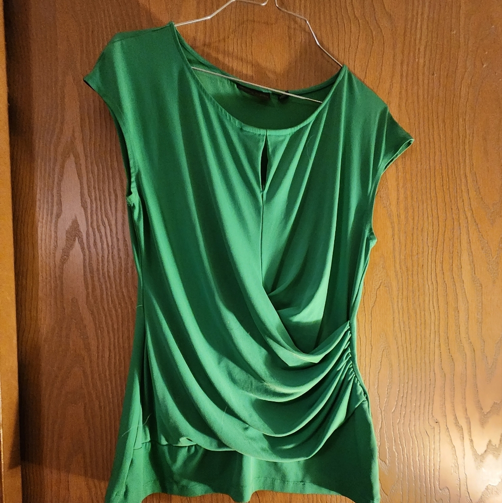 New York and Co, green sleeveless blouse, Medium